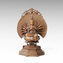 Статуя Будды Авалокитешвара Тысяча рук бронзовая скульптура бодхисаттвы Tpfx-082